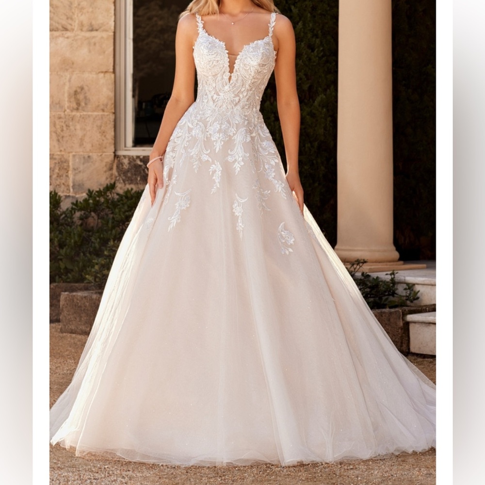NWT Size 16 Sophia Tolli Wedding Dress Y3115 Ivory/Champagne